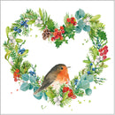 Pack Of 20 Napkins - Robin Heart