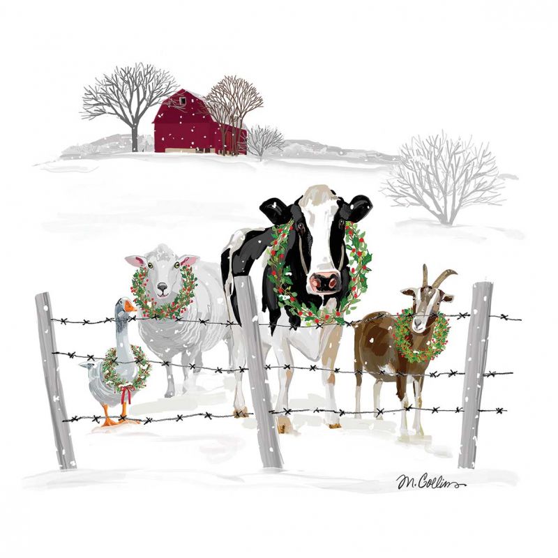 Paper Napkin 20 Pack -  Holiday Farm Friends