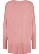 Dollie V Neck Loose Jumper - Rose Melange