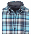 Short Sleeve Check Shirt - Turquoise