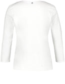 Powered Blue 3/4 Sleeve T-Shirt - Off White
