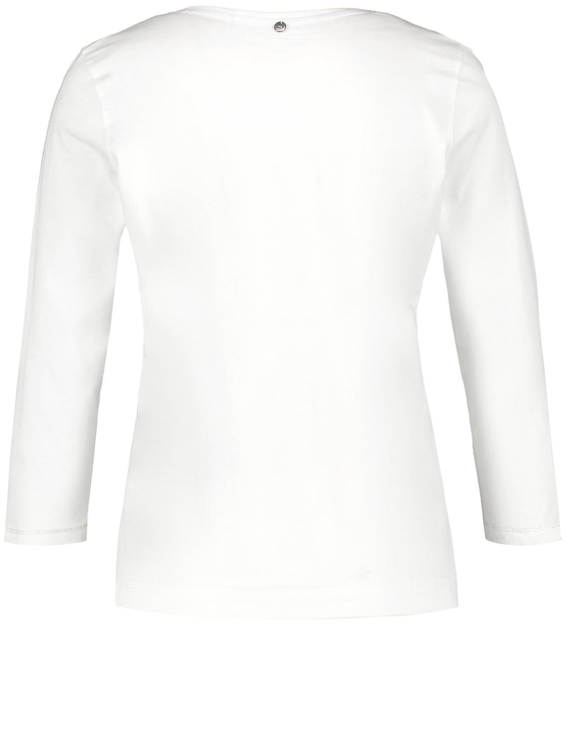Powered Blue 3/4 Sleeve T-Shirt - Off White