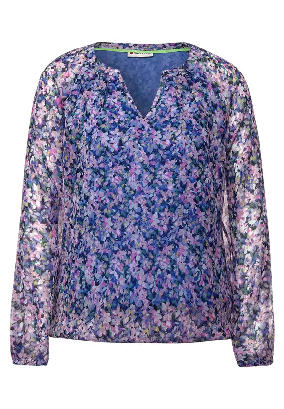 Print Chiffon Blouse - Pearl Rose