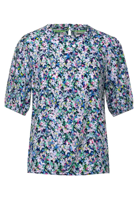 Ruffled Neck Blouse - Pearl Rose