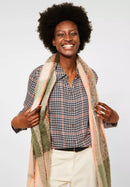 Woven Check Blouse - Macchiato Beige