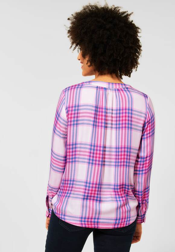 Check Blouse - Powerful Pink