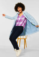 Check Blouse - Powerful Pink