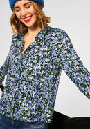 Floral Print Shirt - Dark Vintage Blue