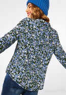 Floral Print Shirt - Dark Vintage Blue
