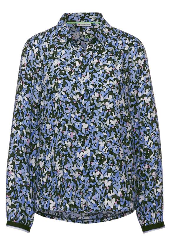 Floral Print Shirt - Dark Vintage Blue