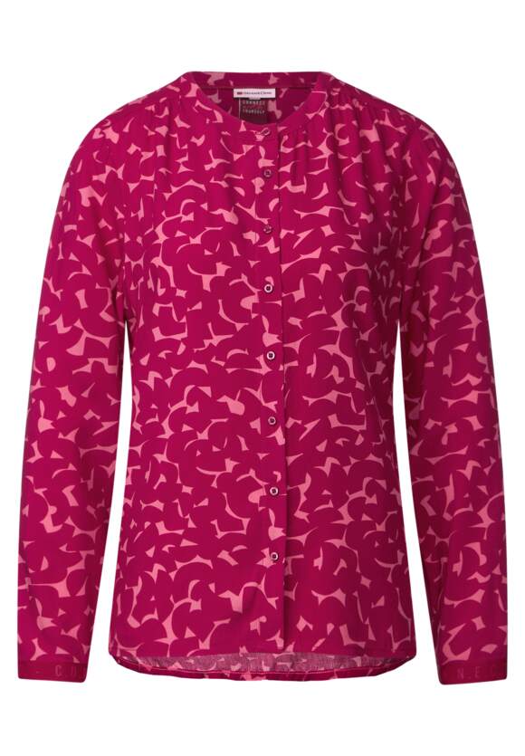 Buttoned Print Blouse - Woody Rose