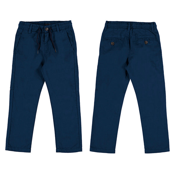 Linen Twill Trouser - Navy