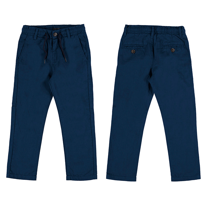 Linen Twill Trouser - Navy