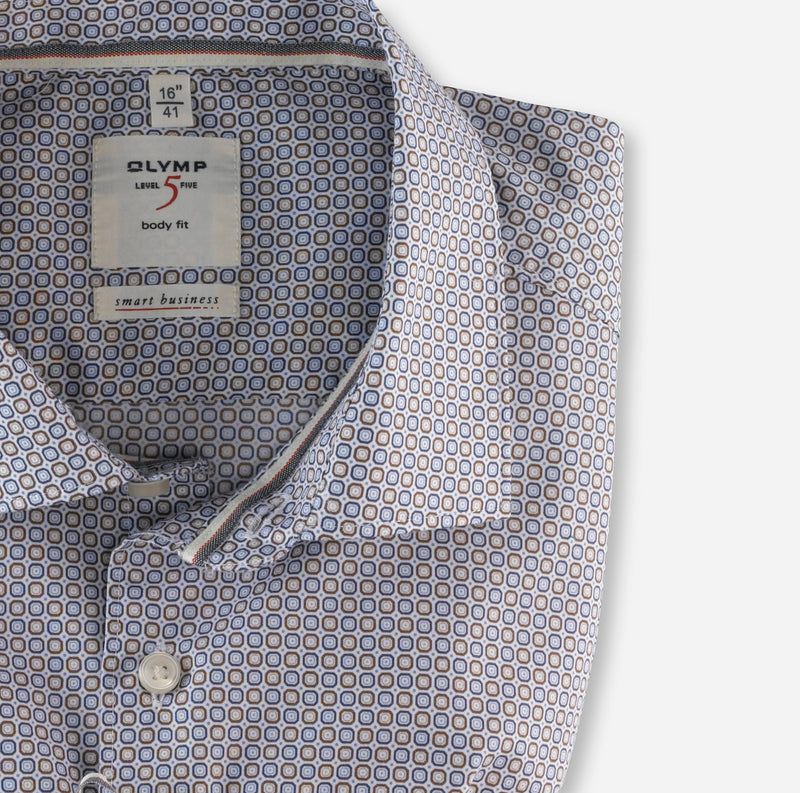 Smart Business Body Fit Shirt - Caramel