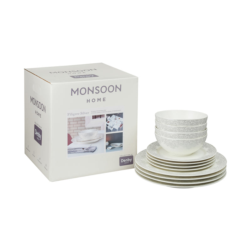 Monsoon Filigree Silver 12 Piece Box Set