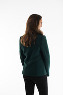 Boiled Wool Blazer - Bottle Green