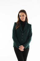 Boiled Wool Blazer - Bottle Green