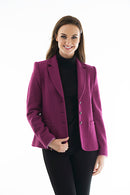 Boiled Wool Blazer - Raspberry