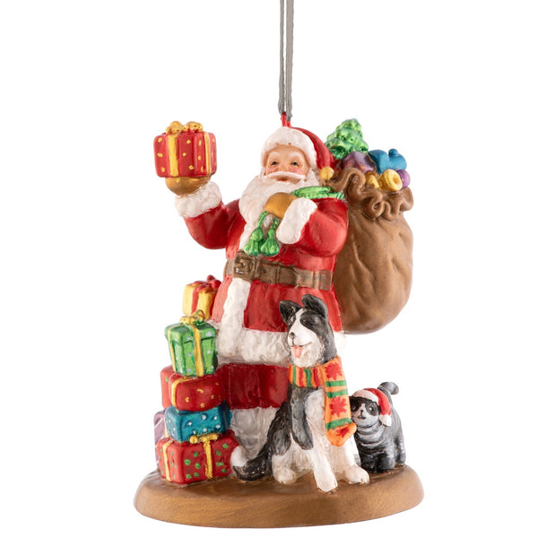 Santa Leaving Gifts Hanging Ornament