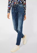Scarlett Patch Pocket Trouser - Mid Blue