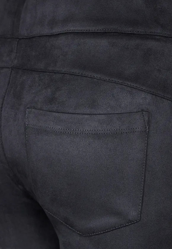 Velour Trouser - Grey Blue