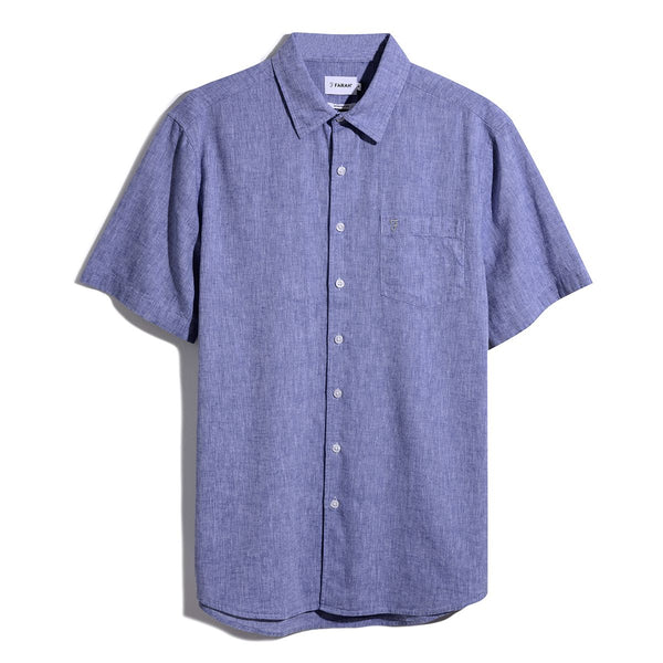 Harvey Short Sleeve Shirt - Faded Denim
