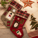 Natural Applique Christmas Stocking
