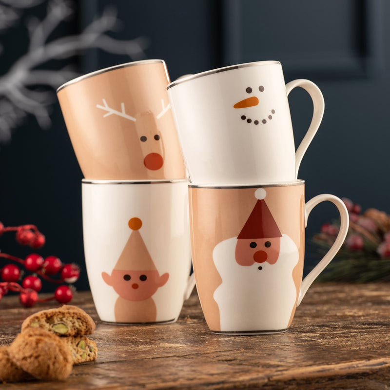 Minimal Characters Mugs Set Of 4