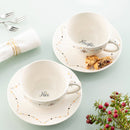 Naughty Or Nice Cappuccino Cup & Saucer Set Of 2