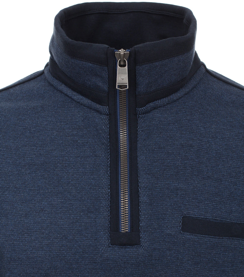 Contrast Collar 1/2 Zip Jumper - Navy