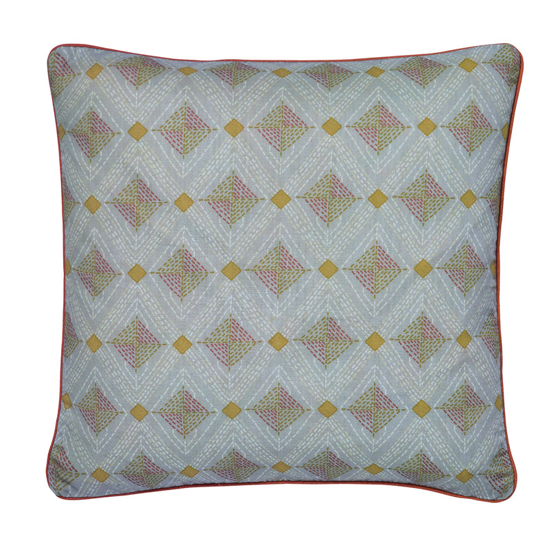 Emeline/Kalina Cushion - Grey & Gold