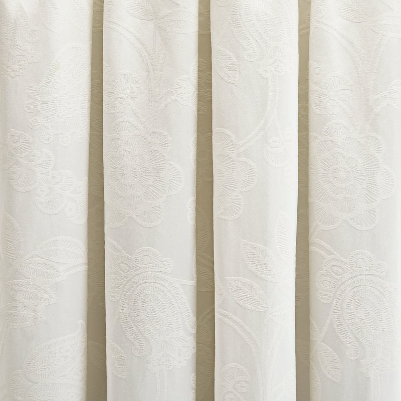 Letty Lined Readymade Curtains Porcelain 66x72