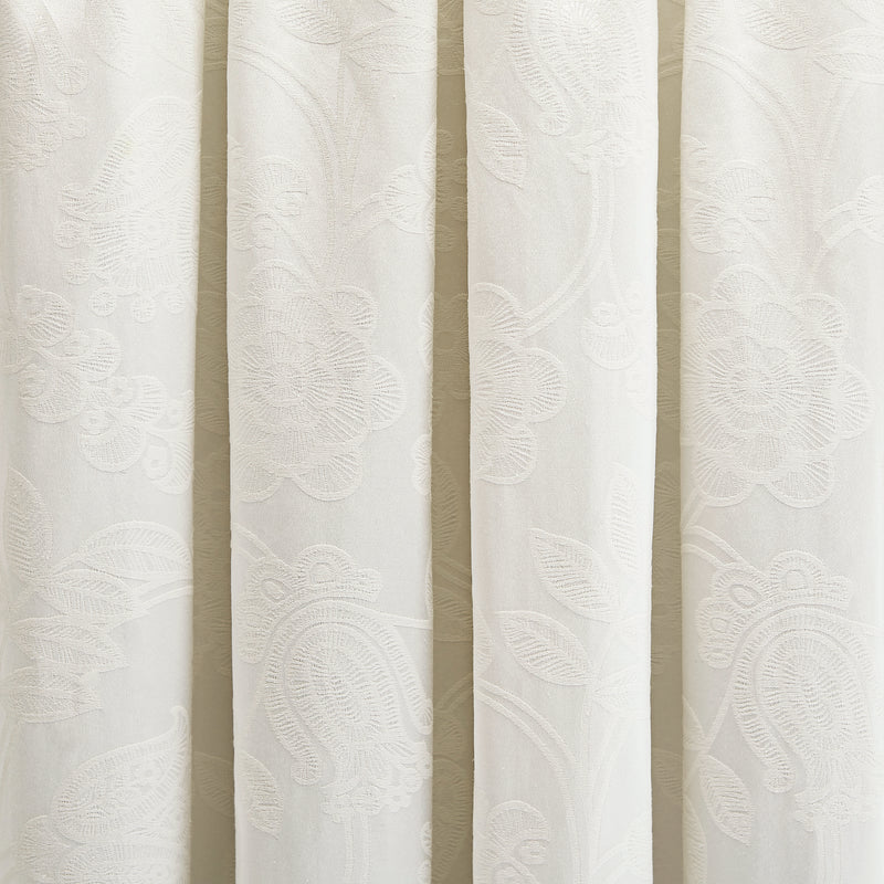 Letty Lined Readymade Curtains Porcelain 66x72
