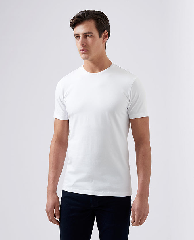 Plain Short Sleeve Casual Top - White