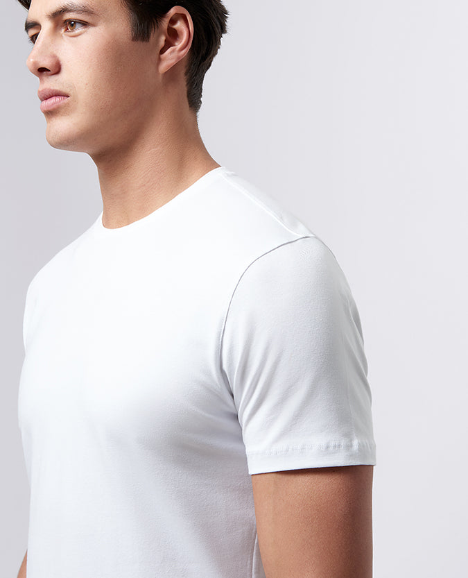 Plain Short Sleeve Casual Top - White