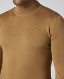 Turtle Neck Knitwear - Tan