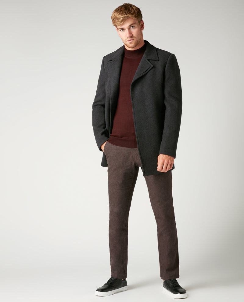 Turtle Neck Knitwear - Wine