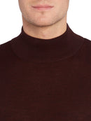 Turtle Neck Knitwear - Wine