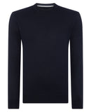 Plain Merino Wool Jumper - Navy2