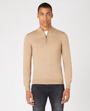 Half Zip Sweater - Brown