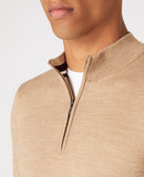 Half Zip Sweater - Brown