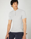 Knit Polo T-shirt - Light Grey
