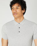 Knit Polo T-shirt - Light Grey