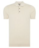 SS Knit Polo Shirt - Stone