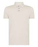 Short Sleeve Polo T-shirt - Stone