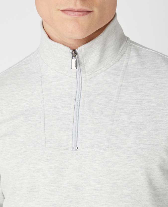 Half Zip Sweater - Light Grey