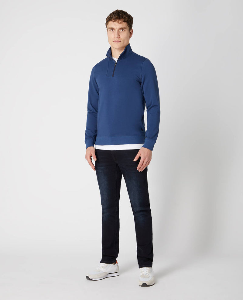 Half Zip Sweatshirt - Dark Blue