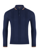 Knitted Polo - Dark Blue/black