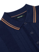 Knitted Polo - Dark Blue/black
