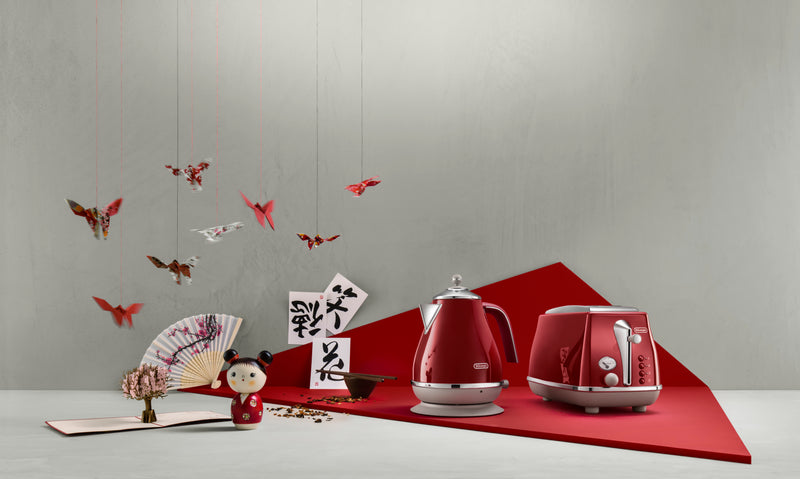 Icona Capitals 4 Slice Toaster - Red